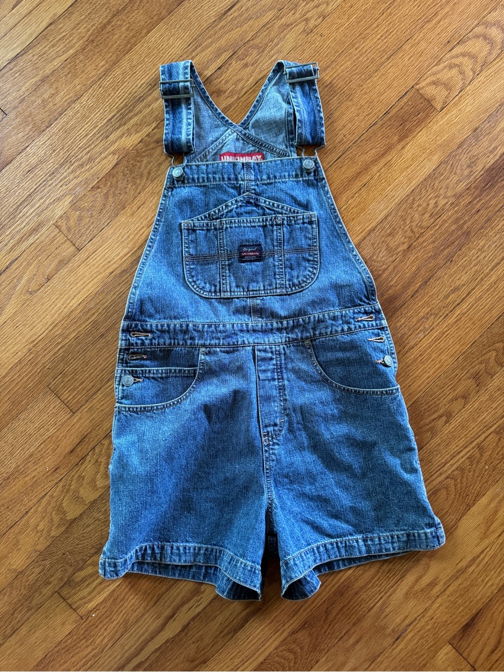 UNIONBAY Blue Denim Short Overalls